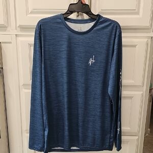 Guy Harvey Blue Long Sleeve Tee with Crew Neck
